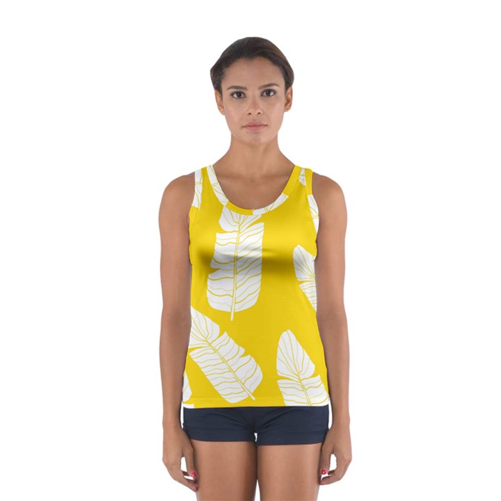 Yellow Banana Leaves Sport Tank Top 