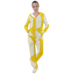 Yellow Banana Leaves Women s Tracksuit by ConteMonfrey