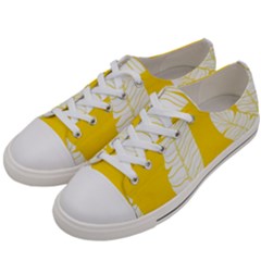 Yellow Banana Leaves Women s Low Top Canvas Sneakers by ConteMonfrey