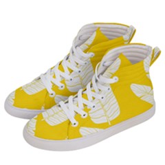 Yellow Banana Leaves Men s Hi-top Skate Sneakers by ConteMonfrey