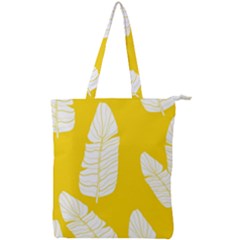 Yellow Banana Leaves Double Zip Up Tote Bag by ConteMonfrey