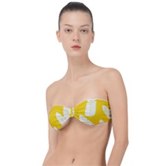 Yellow Banana Leaves Classic Bandeau Bikini Top  by ConteMonfrey