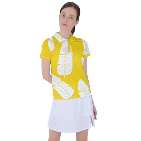 Yellow Banana Leaves Women s Polo Tee by ConteMonfrey