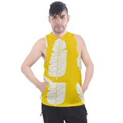 Yellow Banana Leaves Men s Sleeveless Hoodie by ConteMonfrey