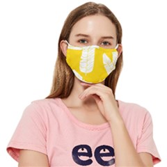 Yellow Banana Leaves Fitted Cloth Face Mask (adult) by ConteMonfrey