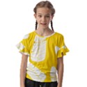 Yellow Banana Leaves Kids  Cut Out Flutter Sleeves View1