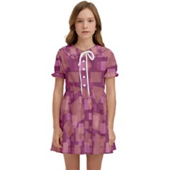 Abstract Art Background Pattern Texture Design Kids  Sweet Collar Dress