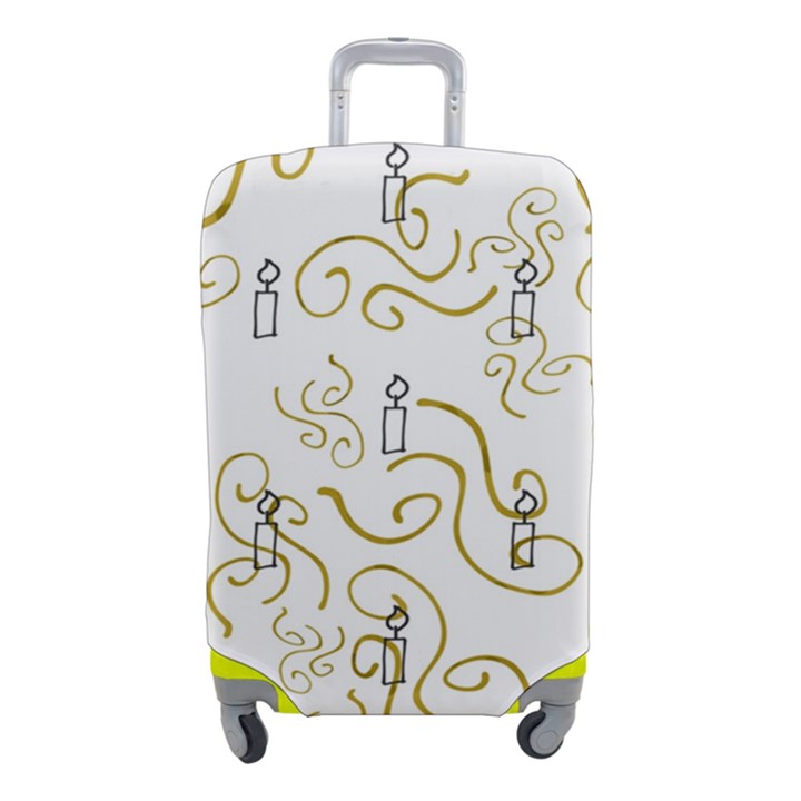 Illustration Candles Candle Fire Light Ceremonial Luggage Cover (Small)