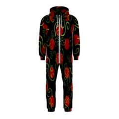 Abstract Background Pattern Texture Design Hooded Jumpsuit (kids)