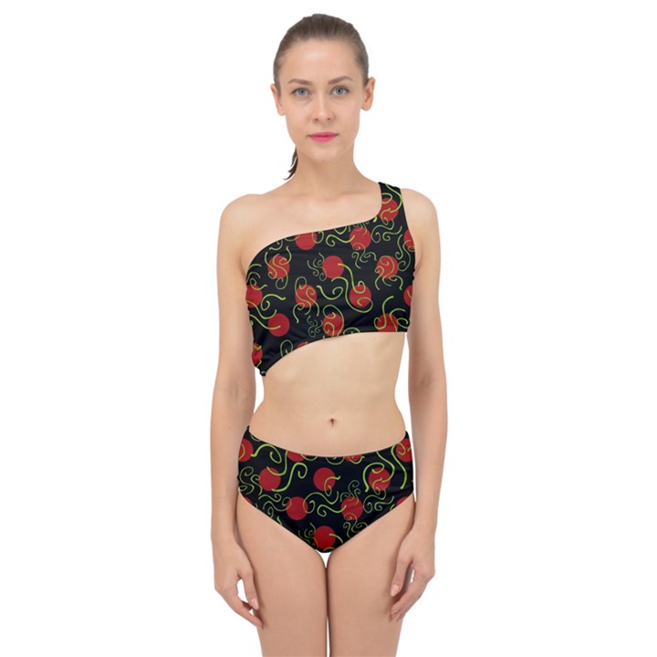 Abstract Background Pattern Texture Design Spliced Up Two Piece Swimsuit