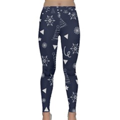 Illustration Christmas Tree Christmas Snow Classic Yoga Leggings by danenraven