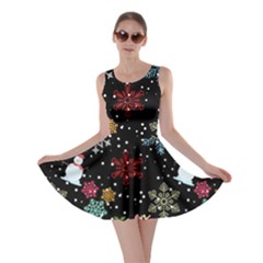 Illustration Xmas Christmas Thanks Giving Pattern Skater Dress by danenraven