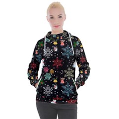 Illustration Xmas Christmas Thanks Giving Pattern Women s Hooded Pullover by danenraven