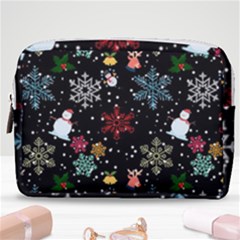 Illustration Xmas Christmas Thanks Giving Pattern Make Up Pouch (medium) by danenraven