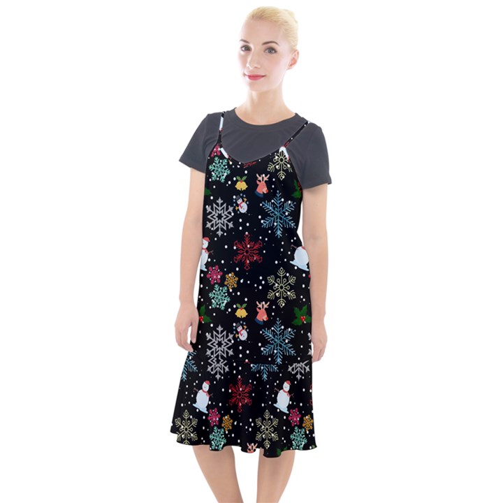 Illustration Xmas Christmas Thanks Giving Pattern Camis Fishtail Dress