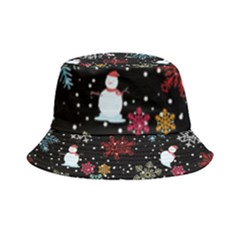 Illustration Xmas Christmas Thanks Giving Pattern Inside Out Bucket Hat by danenraven