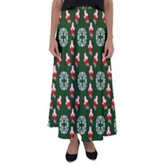 Xmas Christmas Background Flared Maxi Skirt by danenraven