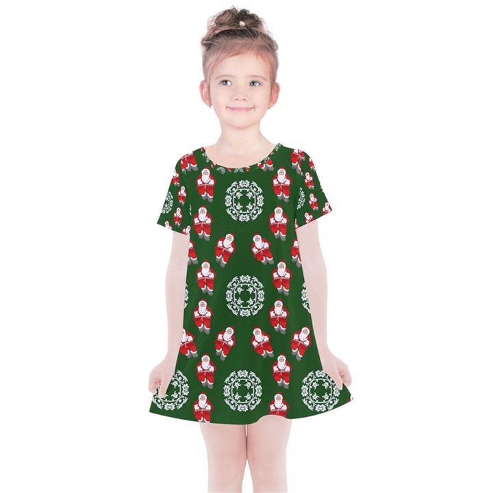 Xmas Christmas Background Kids  Simple Cotton Dress