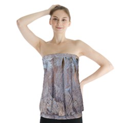 Window Pattern Winter Frost Strapless Top