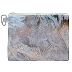 Window Pattern Winter Frost Canvas Cosmetic Bag (xxl)