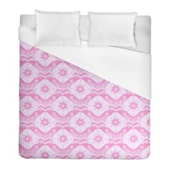 Illustration Background Pink Flower Abstract Pattern Duvet Cover (full/ Double Size) by danenraven