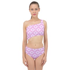 Illustration Background Pink Flower Abstract Pattern Spliced Up Two Piece Swimsuit by danenraven