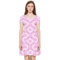 Illustration Background Pink Flower Abstract Pattern Inside Out Cap Sleeve Dress by danenraven