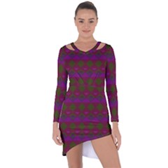 Illustration Argyle Pattern Argyle Background Asymmetric Cut-out Shift Dress by danenraven