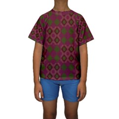 Illustration Background Abstract Pattern Texture Design Kids  Short Sleeve Swimwear by danenraven