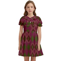 Illustration Background Abstract Pattern Texture Design Kids  Bow Tie Puff Sleeve Dress