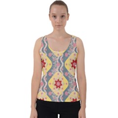 Background Flower Abstract Pattern Velvet Tank Top by danenraven