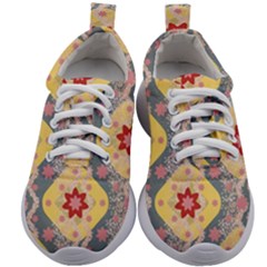 Background Flower Abstract Pattern Kids Athletic Shoes