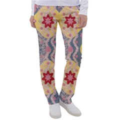 Background Flower Abstract Pattern Women s Casual Pants by danenraven