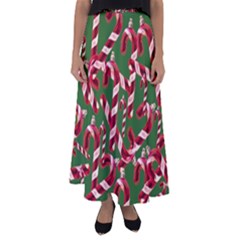 Christmas Wrapping Paper Abstract Flared Maxi Skirt by danenraven