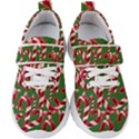 Christmas Wrapping Paper Abstract Kids  Velcro Strap Shoes View1