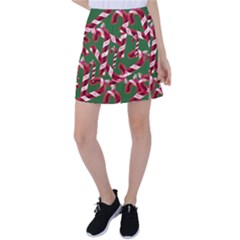 Christmas Wrapping Paper Abstract Tennis Skirt by danenraven