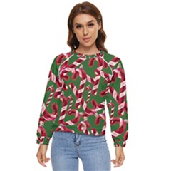 Christmas Wrapping Paper Abstract Women s Long Sleeve Raglan Tee