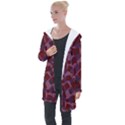 Illustration Art Background Pattern Texture Design Longline Hooded Cardigan View1