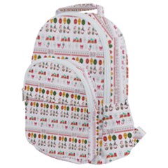 Christmas Holiday Xmas Winter Rounded Multi Pocket Backpack by danenraven