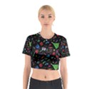 Happy New Year Christmas Xmast Background Cotton Crop Top View1