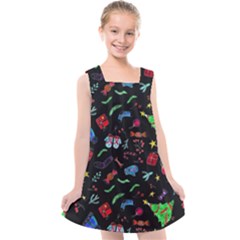 Happy New Year Christmas Xmast Background Kids  Cross Back Dress by danenraven