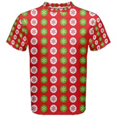 Illustration Festive Pattern Christmas Holiday Men s Cotton Tee by danenraven