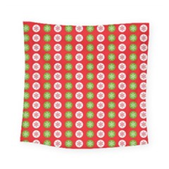 Illustration Festive Pattern Christmas Holiday Square Tapestry (small) by danenraven