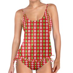 Illustration Festive Pattern Christmas Holiday Tankini Set by danenraven