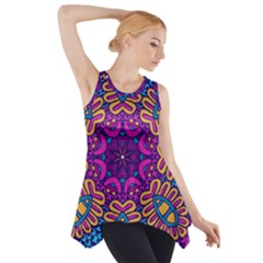 Mandala Fishes Side Drop Tank Tunic by ConteMonfrey