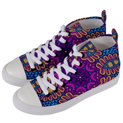 Mandala Fishes Women s Mid-top Canvas Sneakers by ConteMonfrey