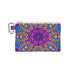 Mandala Fishes Canvas Cosmetic Bag (small)