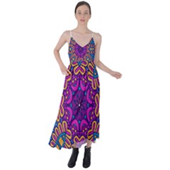 Mandala Fishes Tie Back Maxi Dress