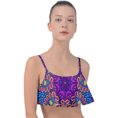 Mandala Fishes Frill Bikini Top