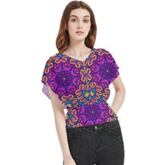 Mandala Fishes Butterfly Chiffon Blouse